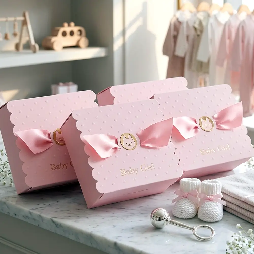 Scalloped Edge Favor Box for Baby Shower Gifts 3