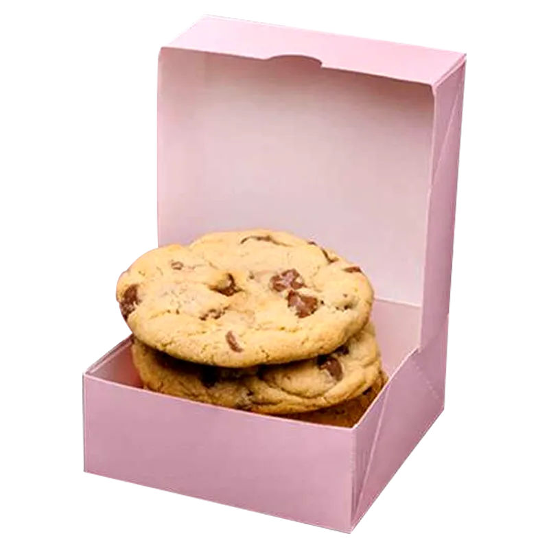 Pink Tuck Top Cookie Box for Bakeries & Gifting