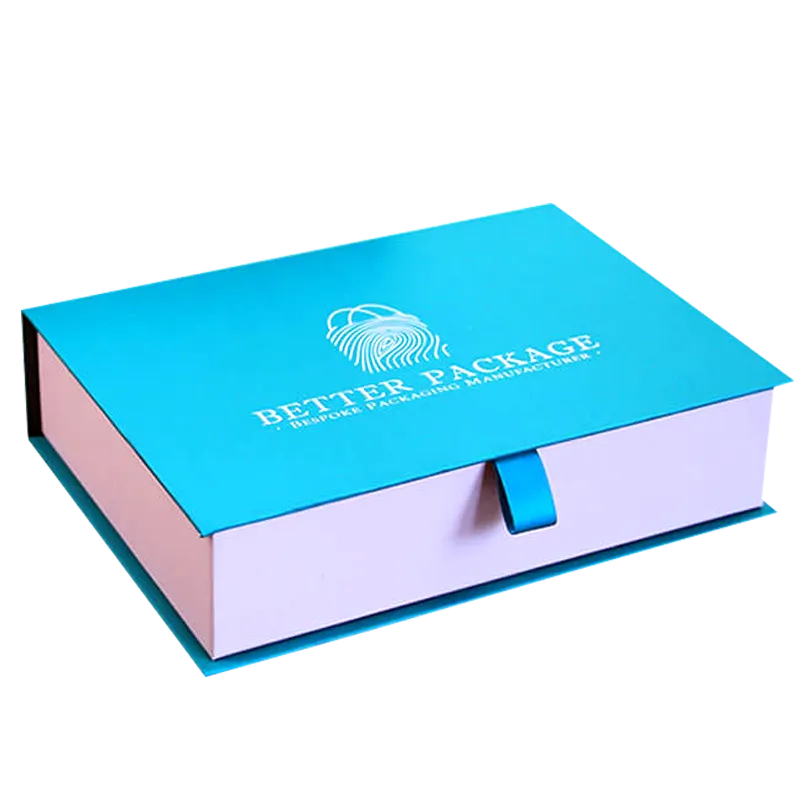 Custom Book-Style Rigid Box with Cotton Pouch Insert