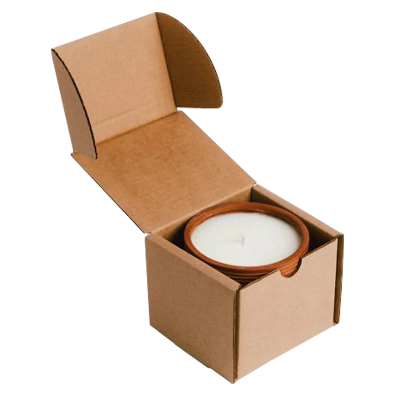 Kraft Tuck Top Box with Window for Candles