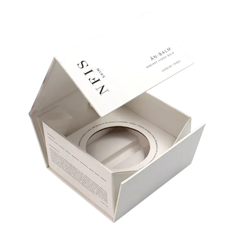 Reveal Flap Rigid Box for High-End Skincare Jars