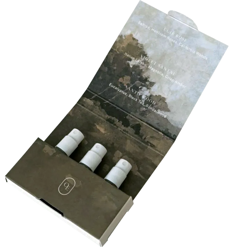 Custom Folding Carton for Fragrance Sample Vials