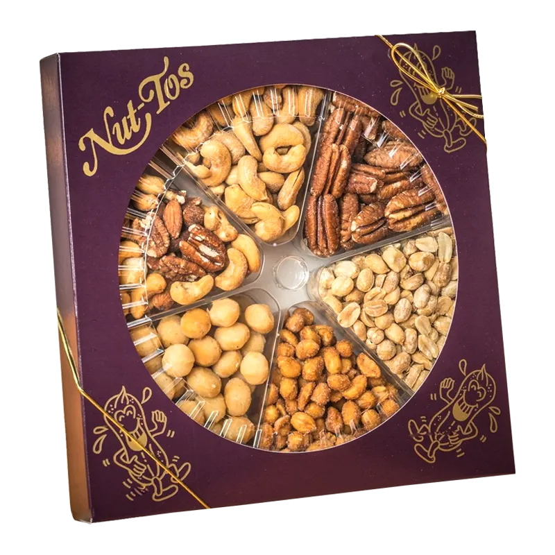 Custom Circular Window Carton for Assorted Snacks