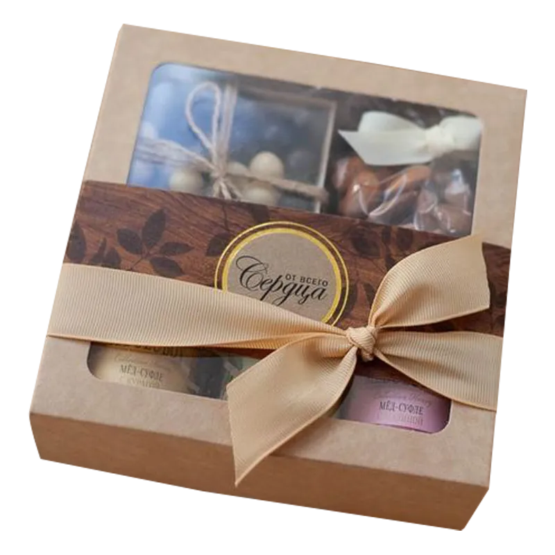 Custom Kraft Window Gift Box for Gourmet Sets
