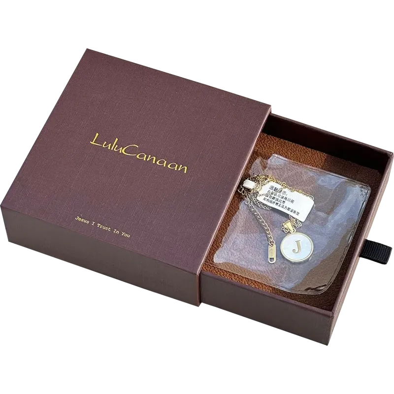 Custom Drawer Box with Ribbon Handle for Jewelry Sets
