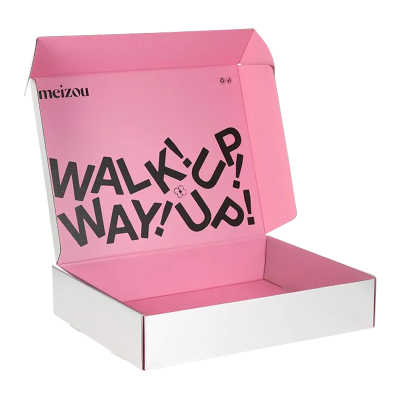 Custom Pink Printed Corrugated Mailer Box