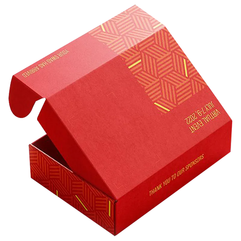 Red Virtual Event Corrugated Swag Mailer