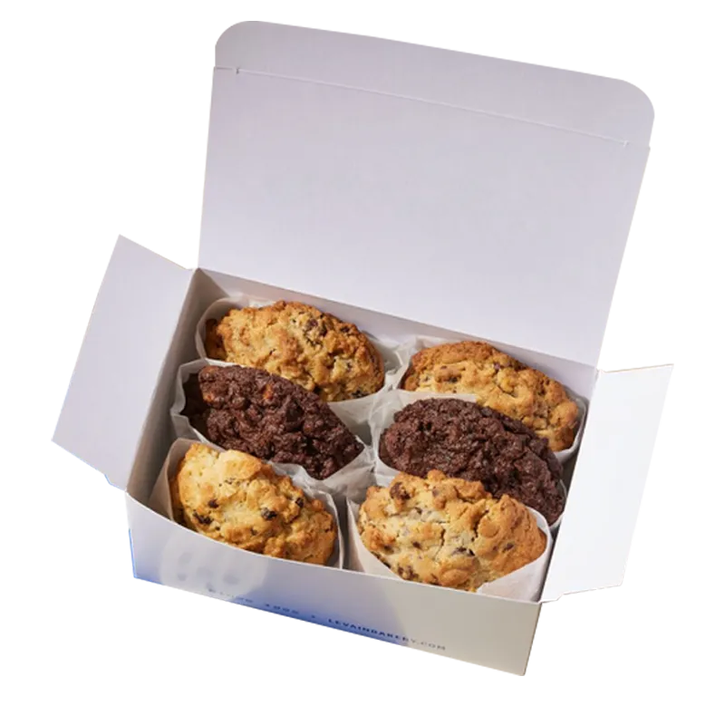 White Tuck Box for Wrapped Cookies