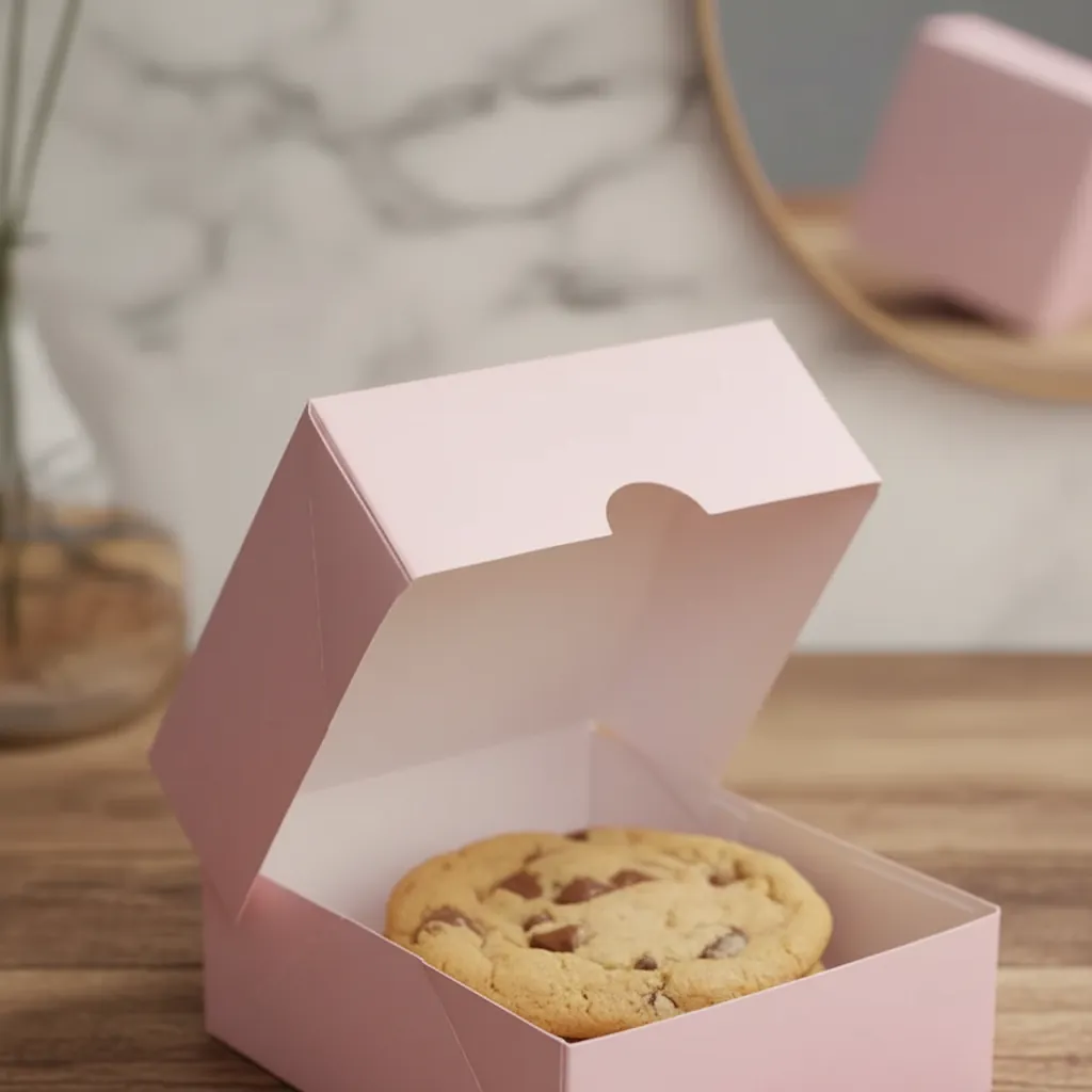 Pink Tuck Top Cookie Box for Bakeries 2