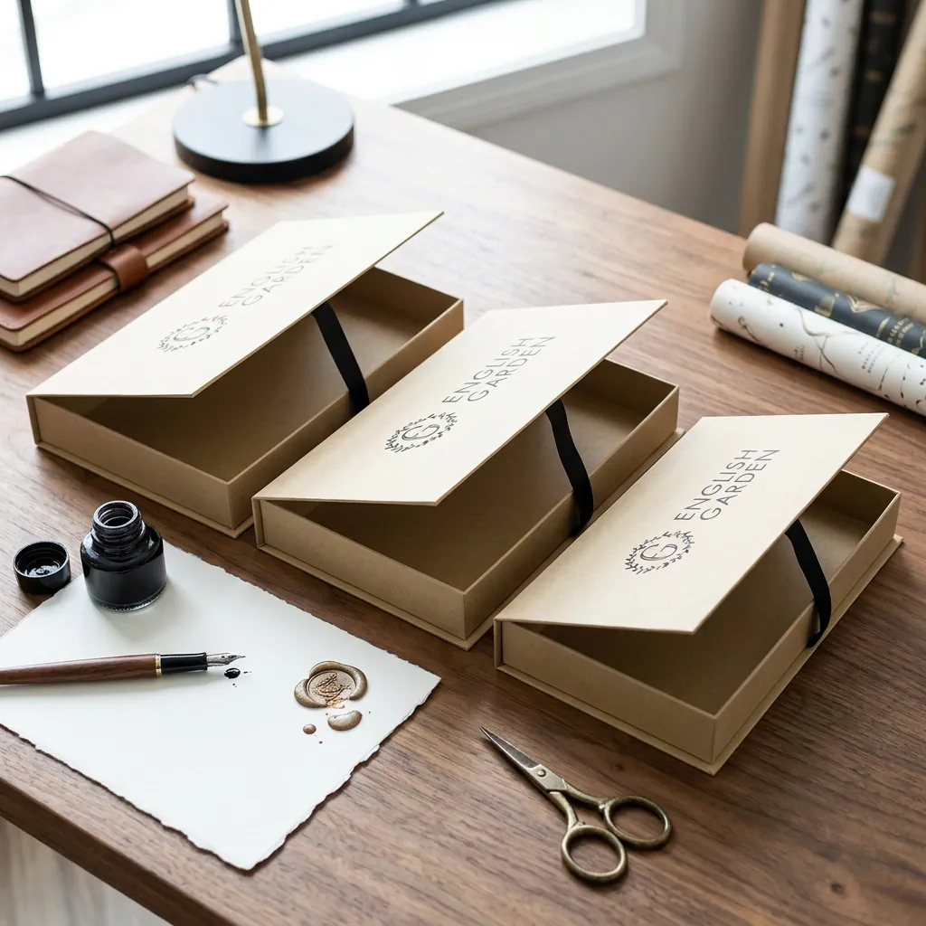 Kraft Magnetic Rigid Box for Stationery 3