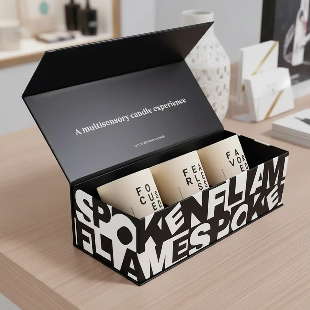 Magnetic Gift Box with Bold Print 1