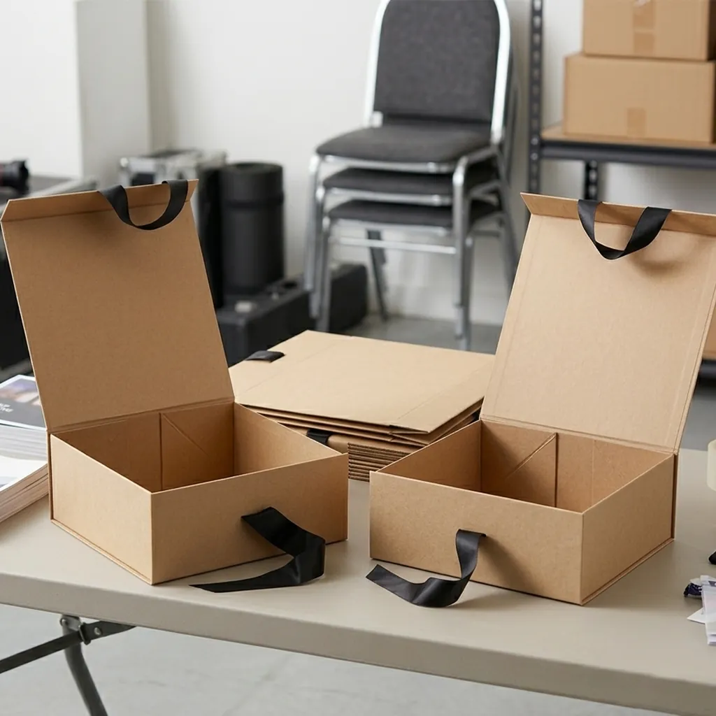 Collapsible Swag Box with Ribbon Tie Handles 3