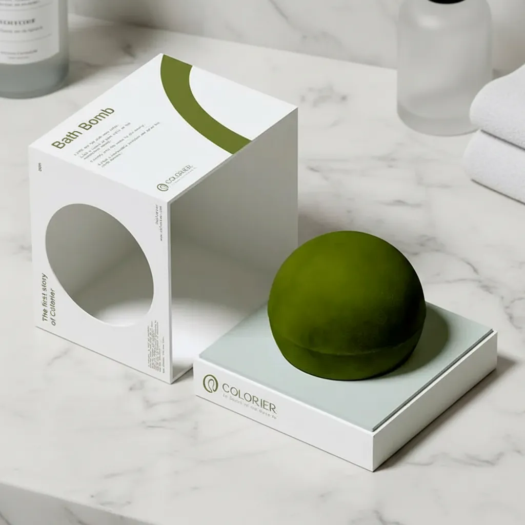Circular Cutout Sleeve Box for Bath Bombs 1