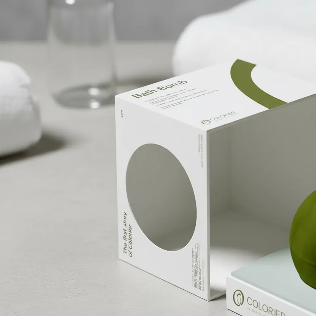Circular Cutout Sleeve Box for Bath Bombs 2
