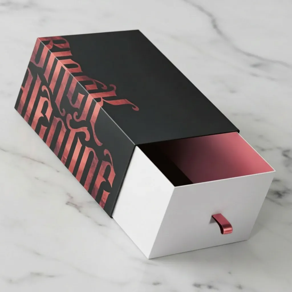 Custom Two-Tone Drawer Box for Cosmetics 1