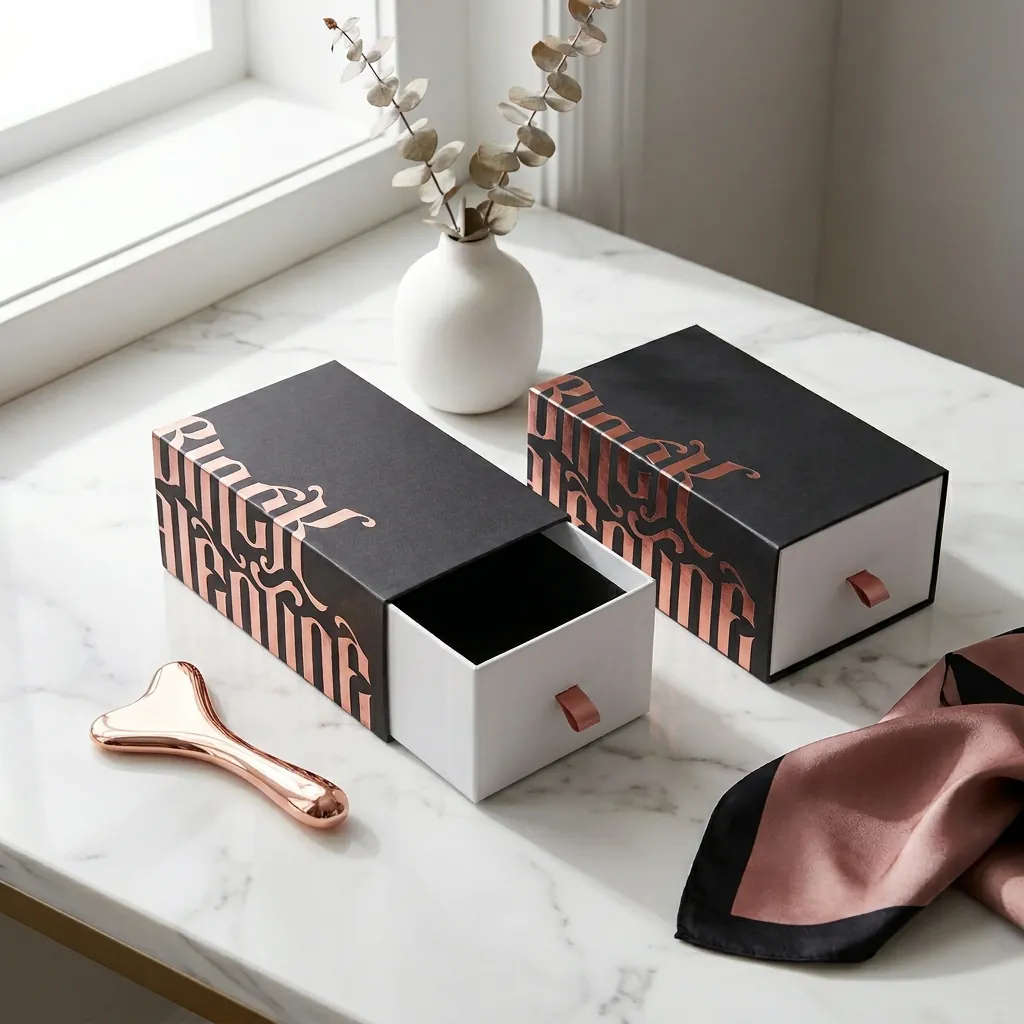 Custom Two-Tone Drawer Box for Cosmetics 3