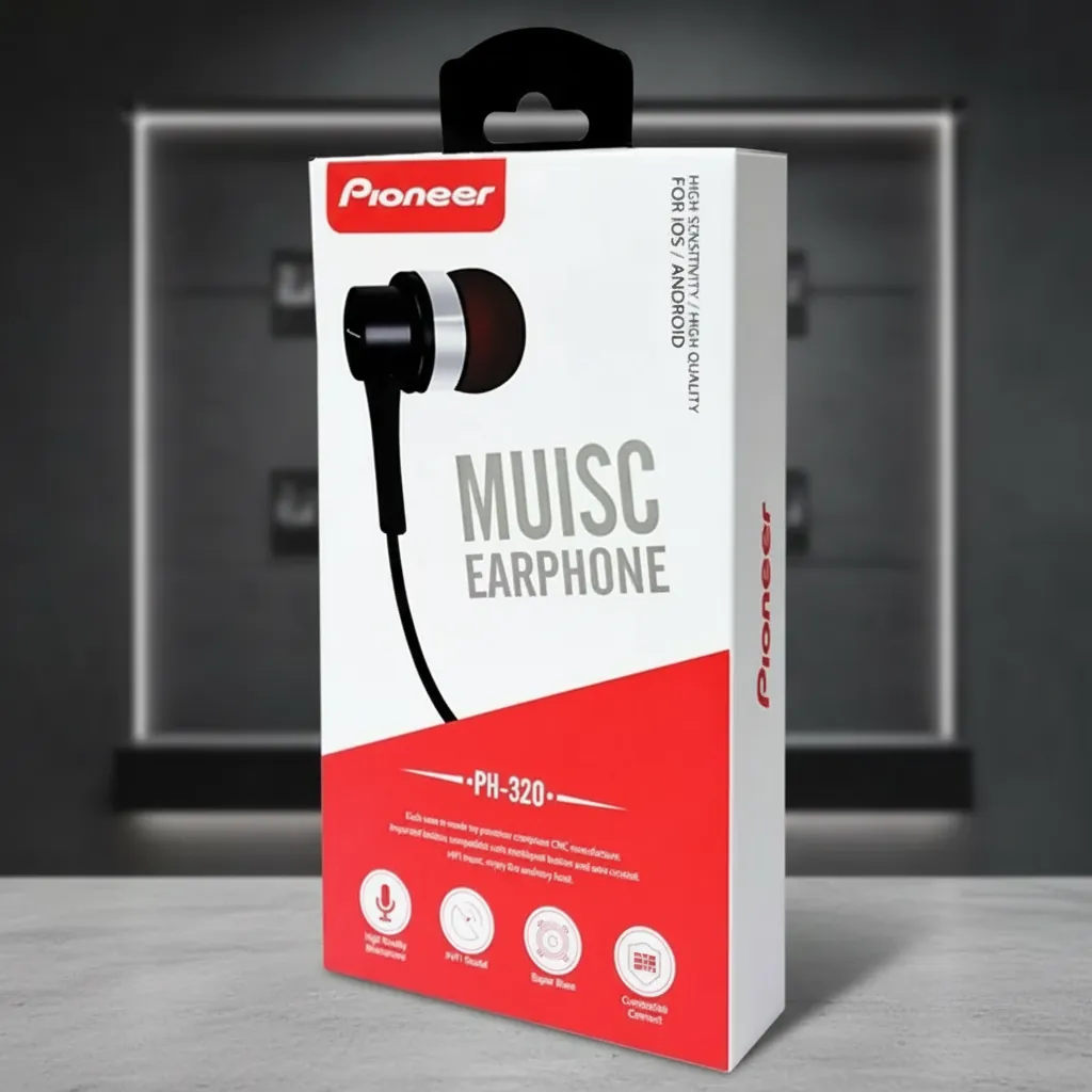 Custom Hanging Tab Carton for Earphones 1