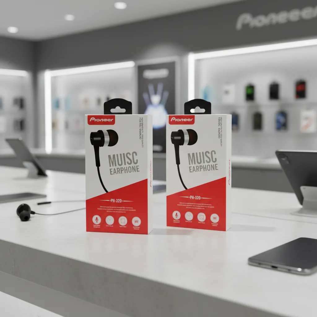 Custom Hanging Tab Carton for Earphones 3