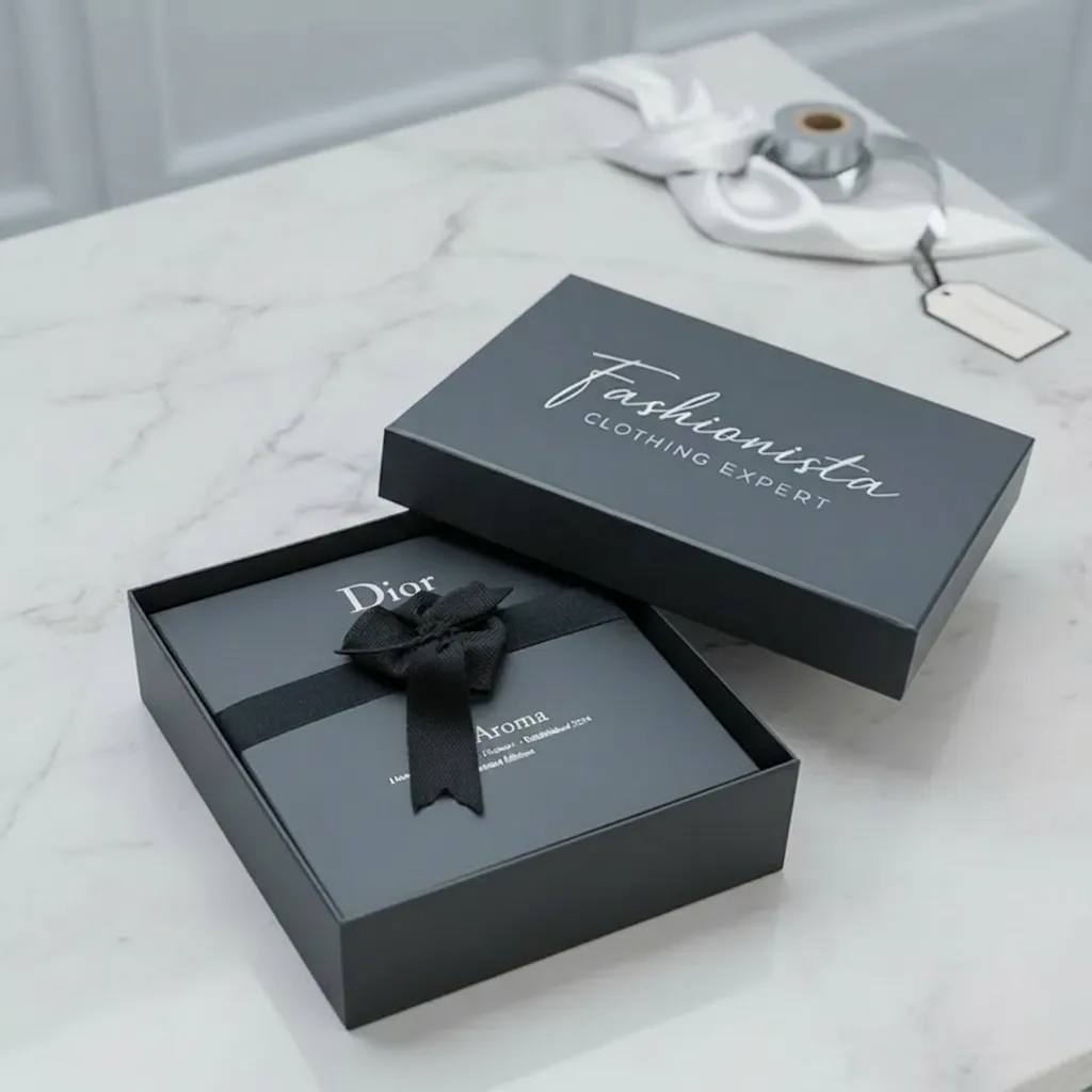 Two-Piece Rigid Box for Boutique Apparel 1