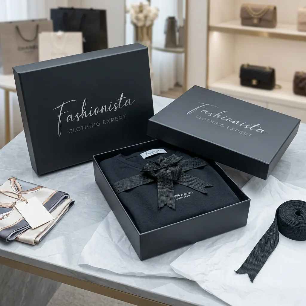 Two-Piece Rigid Box for Boutique Apparel 3