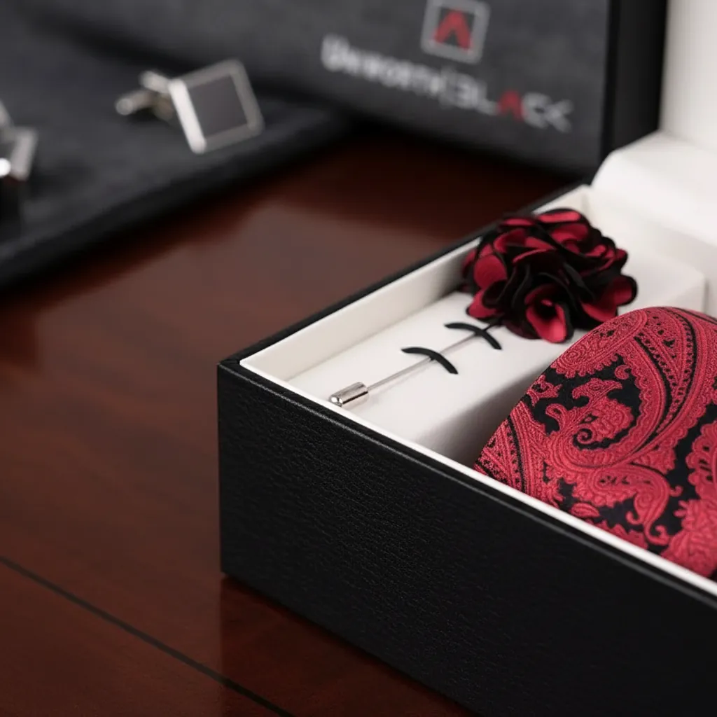 Partitioned Rigid Box for Menswear Accessories 2
