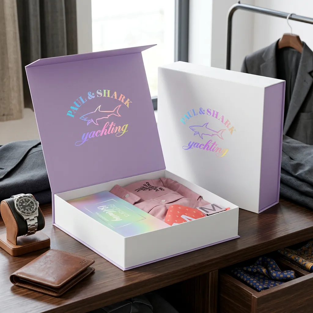 Purple Magnetic Rigid Box for Menswear 3