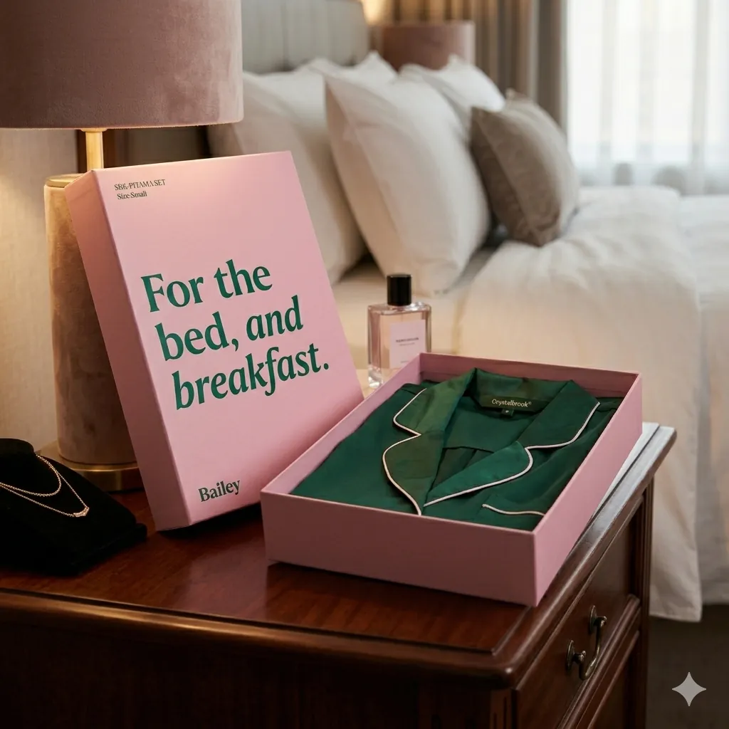 Matte Pink Presentation Box for Sleepwear 3