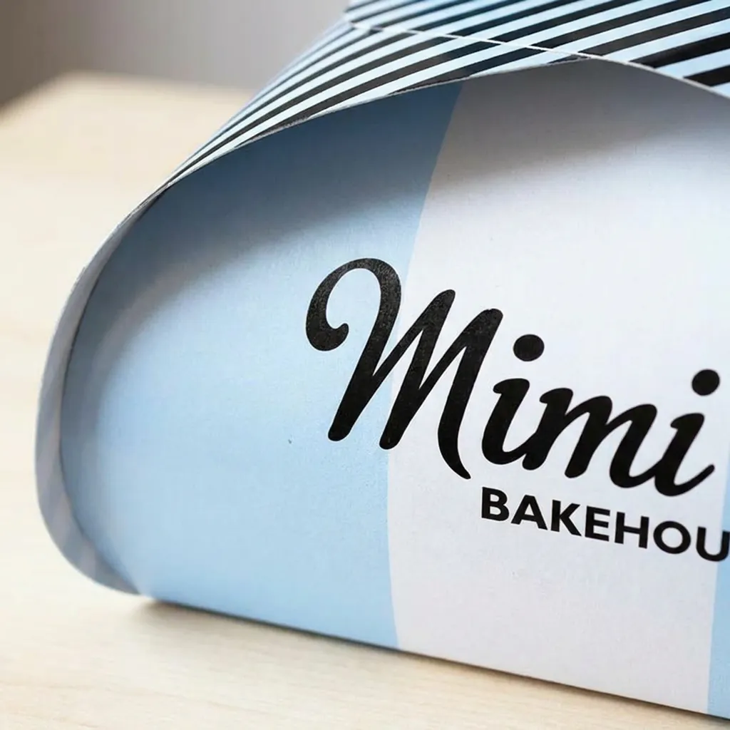 Striped Bakery Gable Box with Handle 2