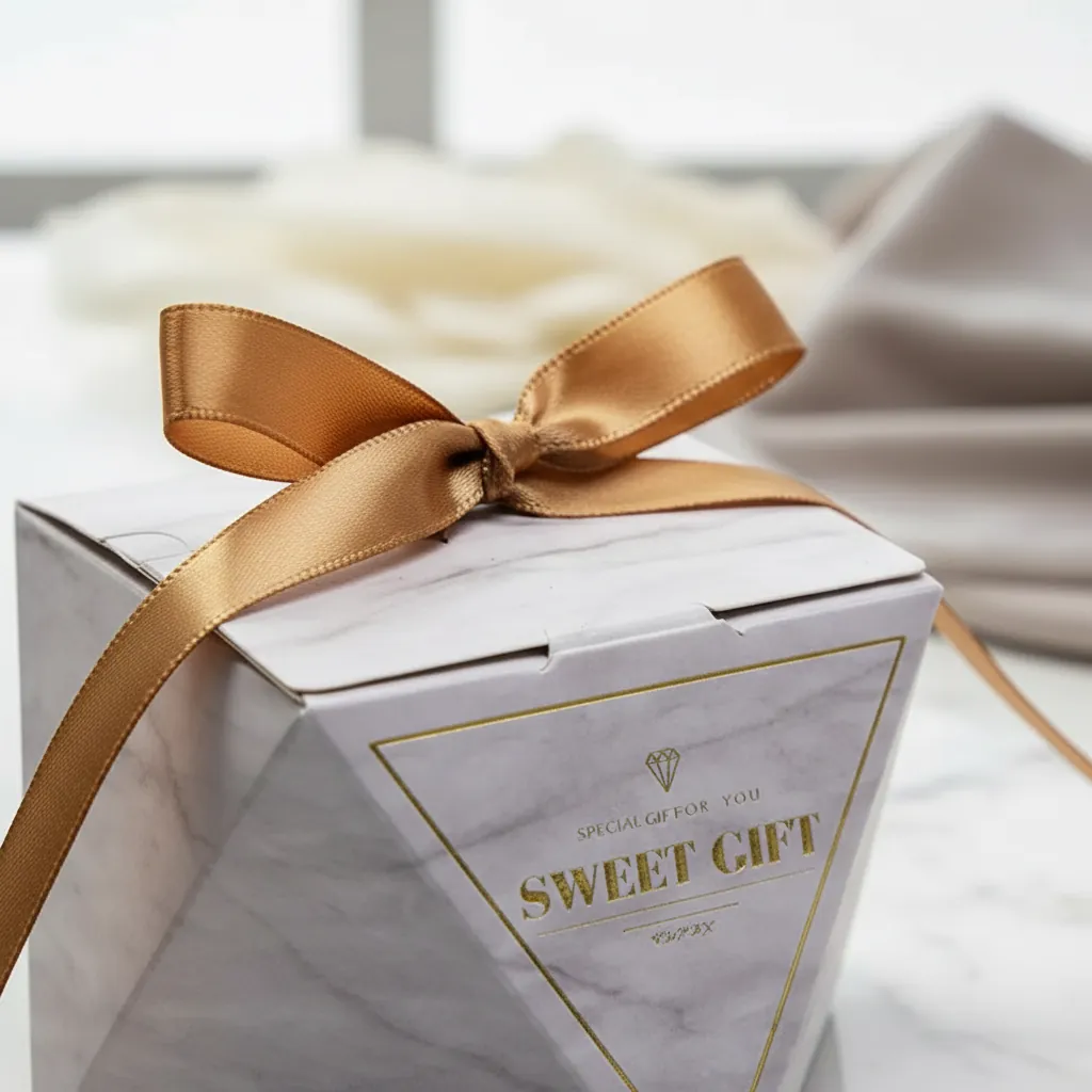 Custom Pyramid Marble Gift Box for Boutiques 2