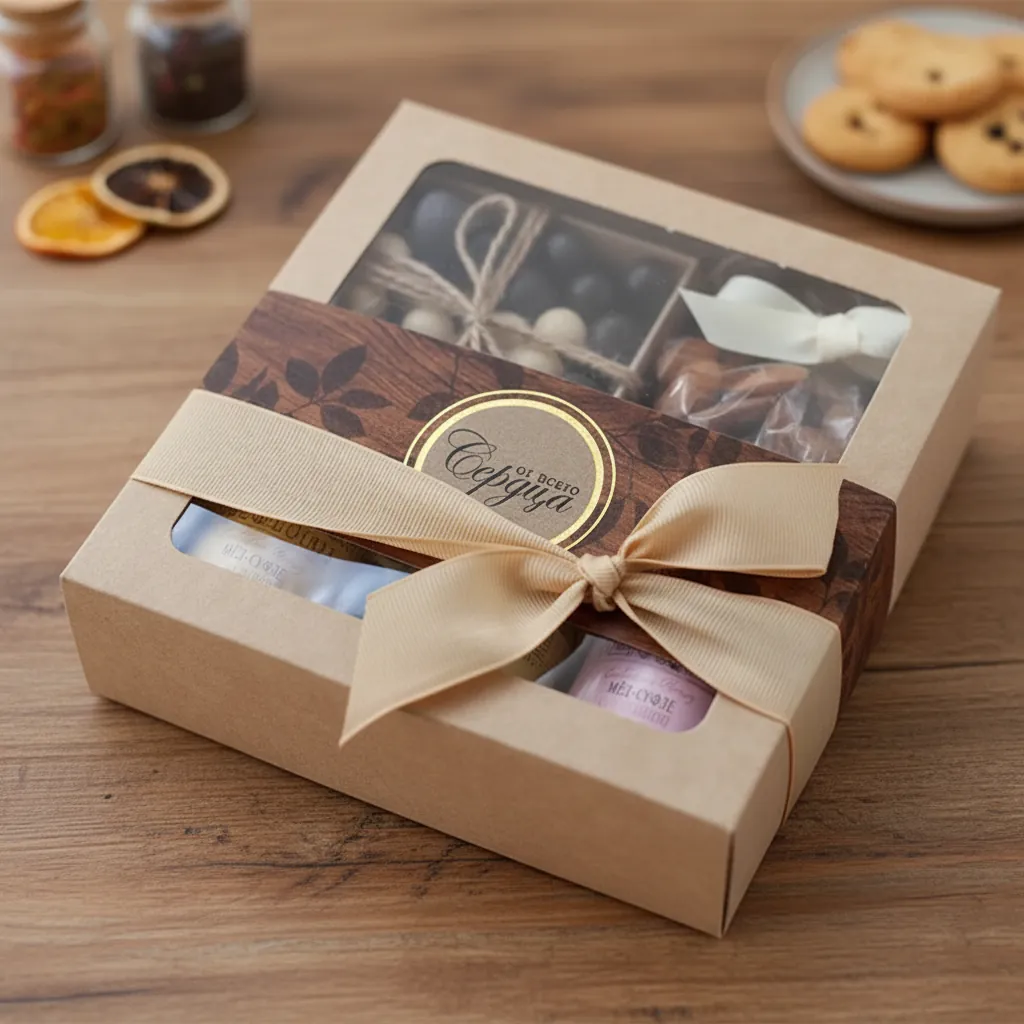 Custom Kraft Window Gift Box for Gourmet 1