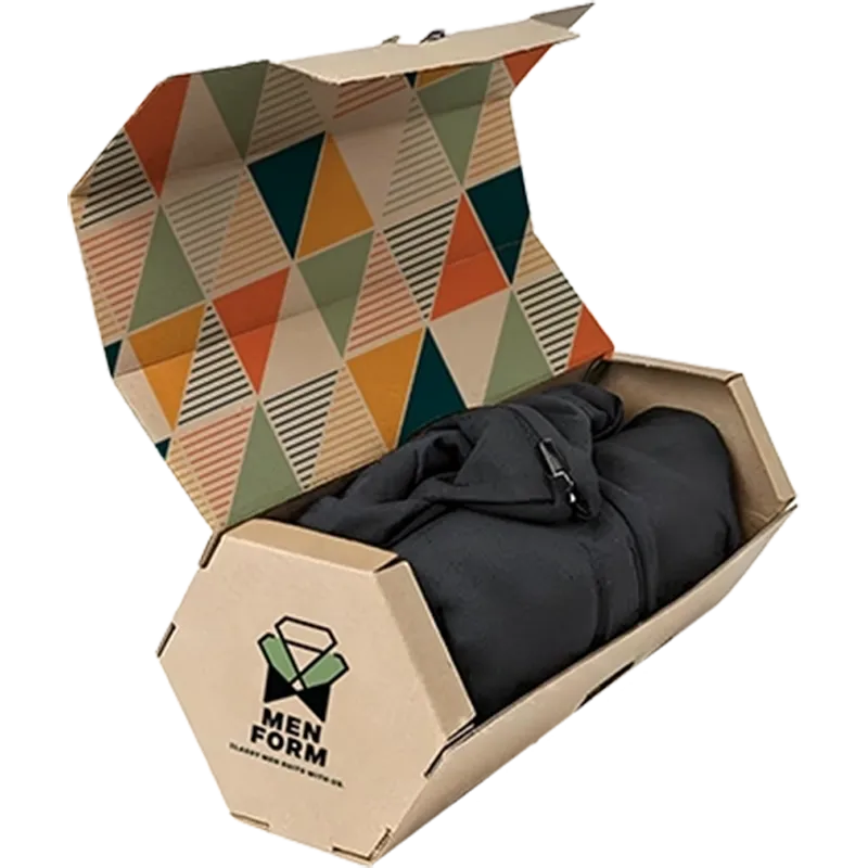 Custom Kraft Hexagon Mailer Box for Apparel