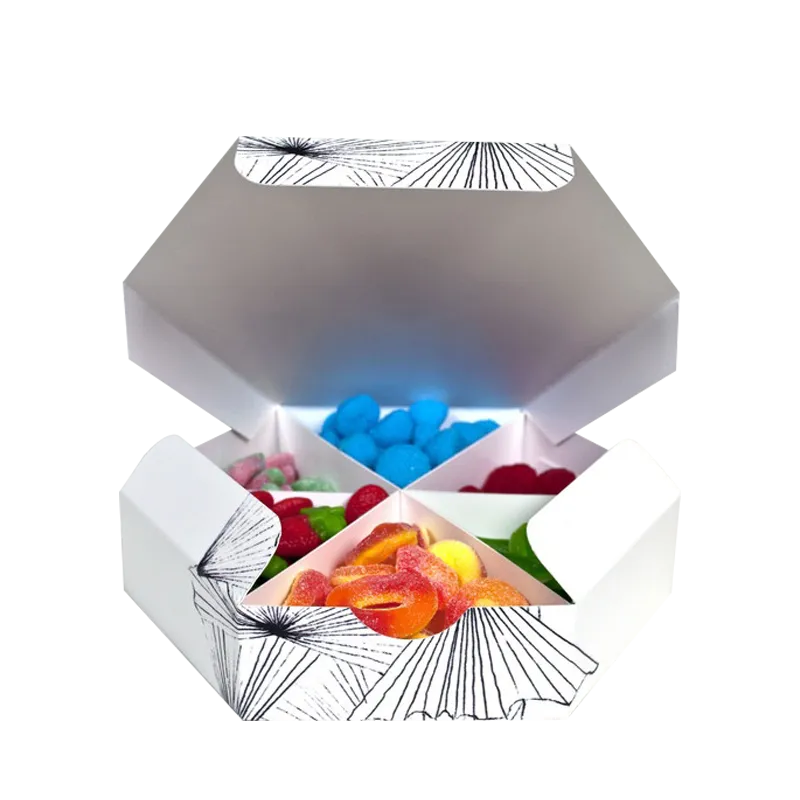 Custom Hexagonal Candy Box with Dividers