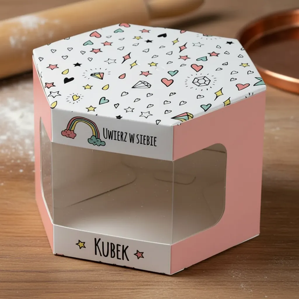 Custom Window Hexagon Box for Retail Gifts