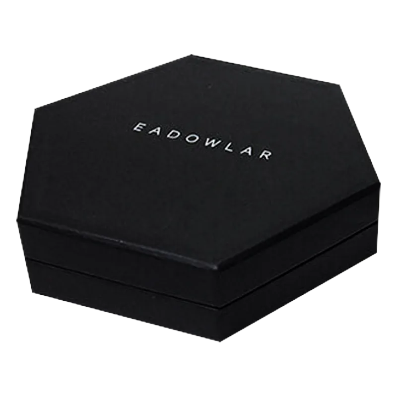 Custom Minimalist Black Hexagon Rigid Box