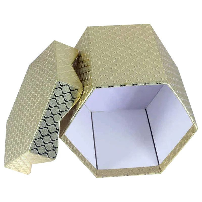 Custom Textured Hexagon Rigid Gift Box