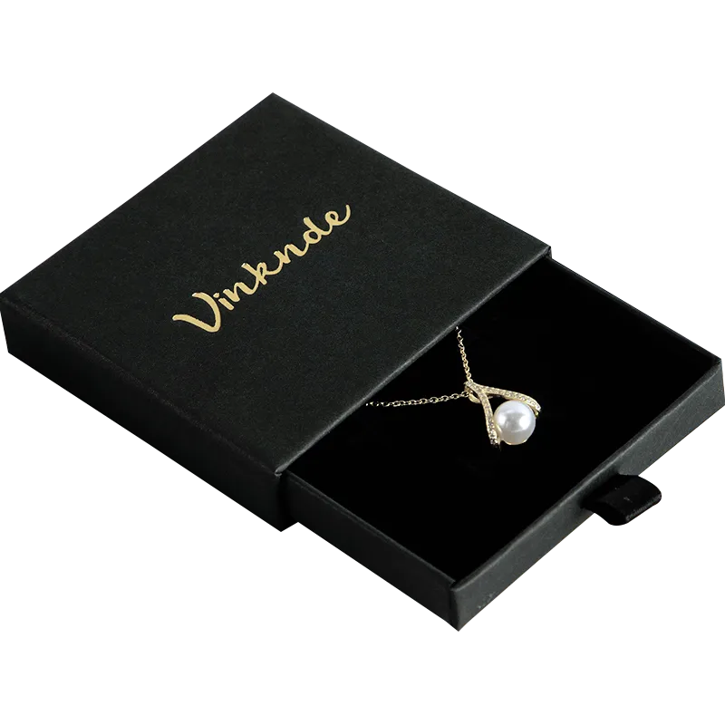 Custom Black Drawer Box for Necklaces