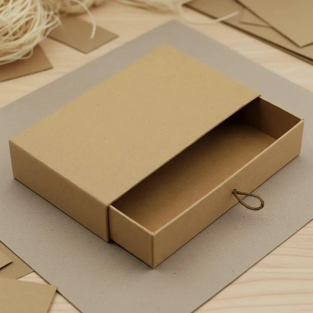 Custom Drawer Kraft Rigid Box for Retail