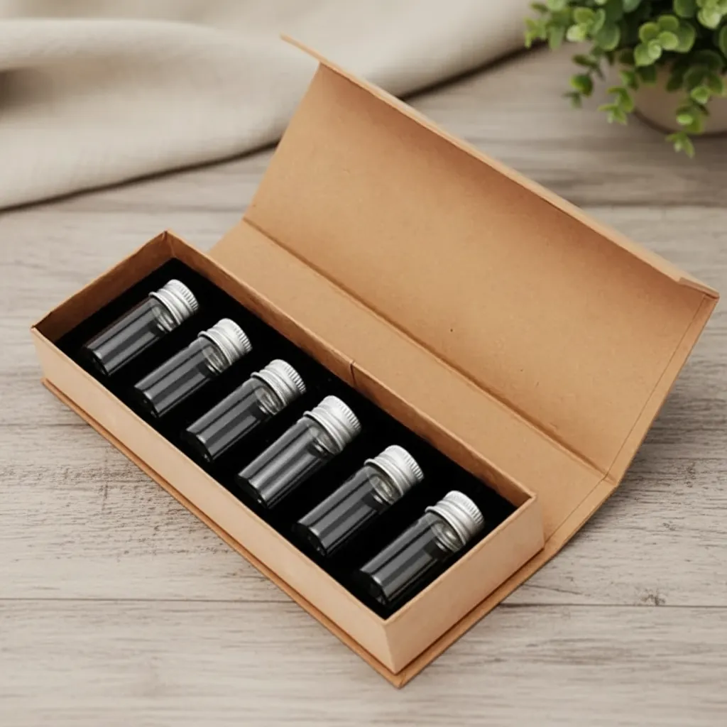 Custom Kraft Magnetic Box for Essential Oil 1