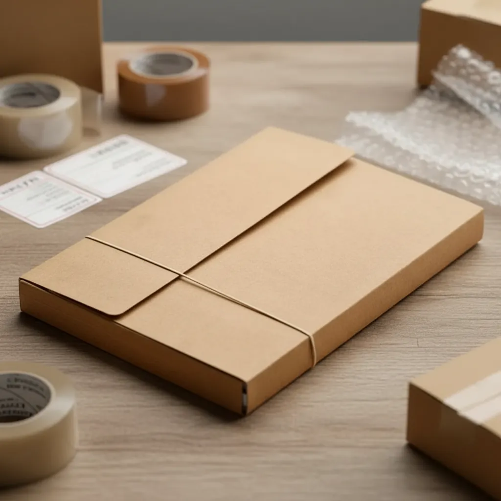 Custom Kraft Envelope Mailer with Elastic Band