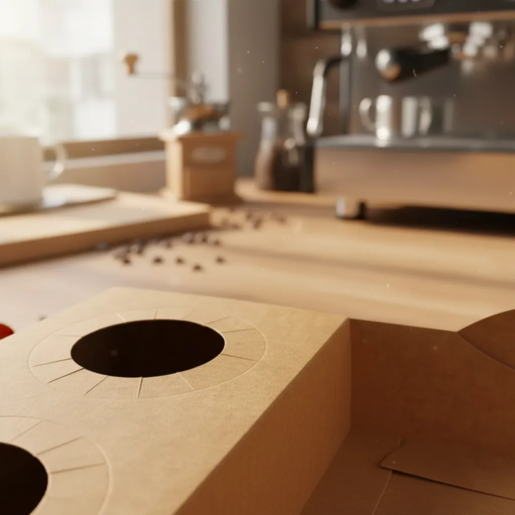 Custom Kraft Takeaway Tray with Cup Holders 2