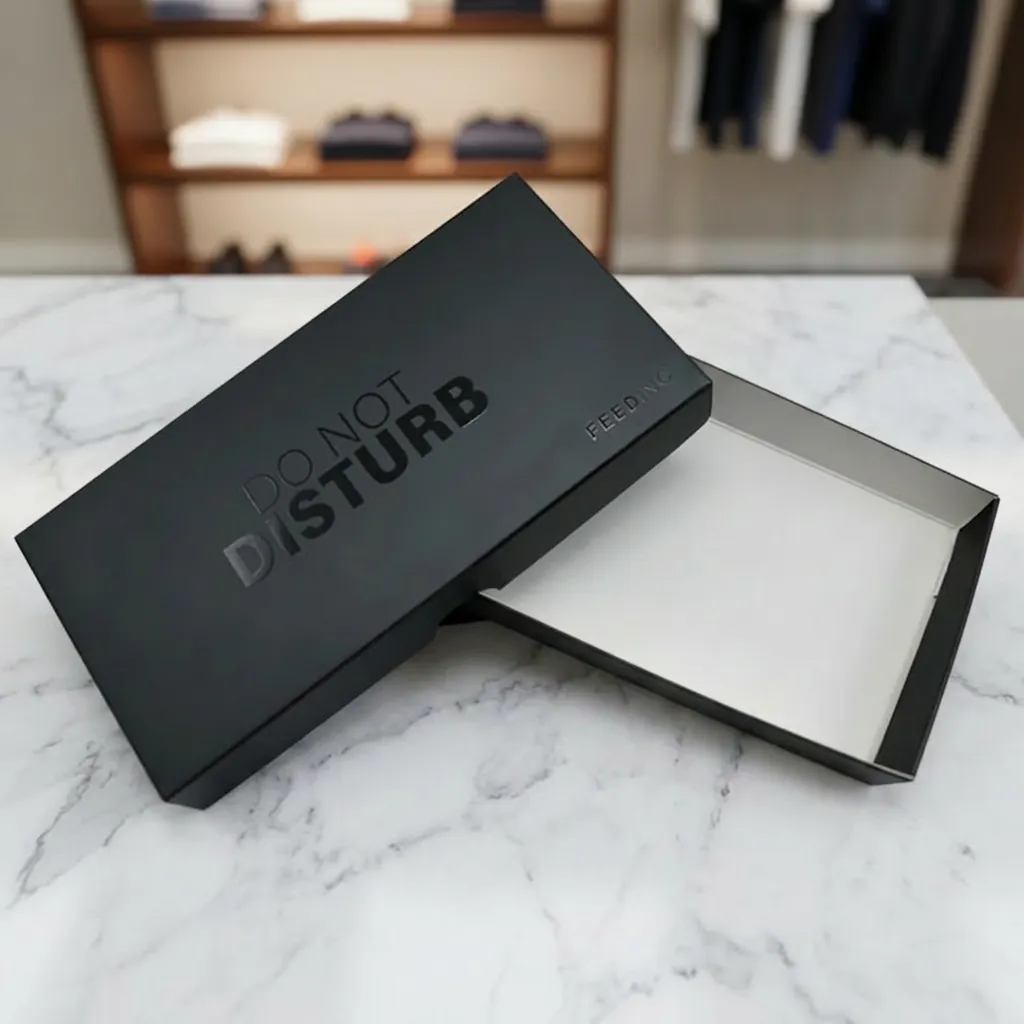 Spot UV Matte Black Sleeve Box 1