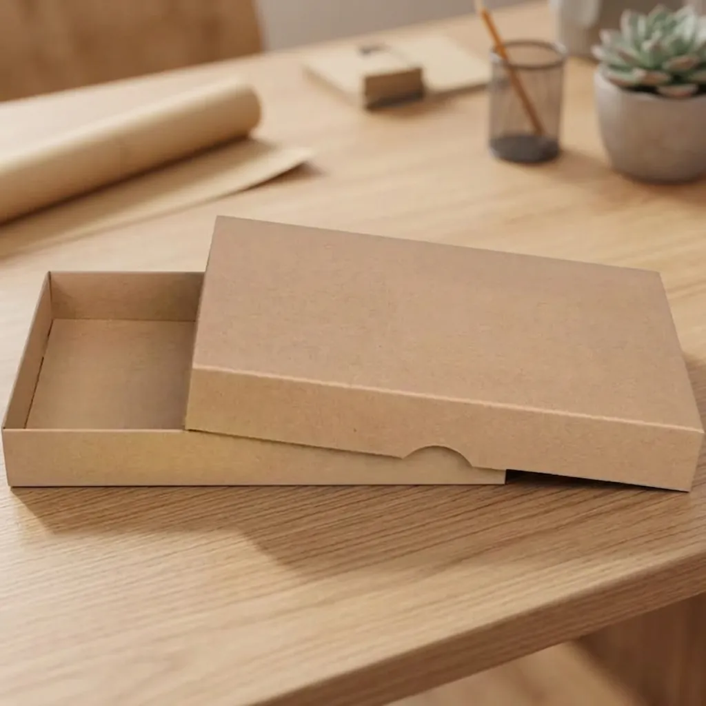 Blank Kraft Sleeve and Tray Box