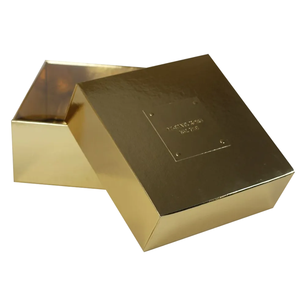Metallic Gold Wrap Two-Piece Rigid Box