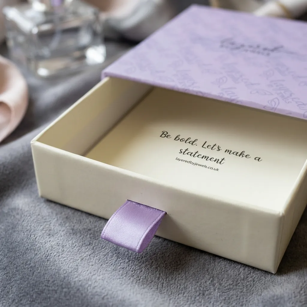Custom Jewelry Pull Ribbon Drawer Box 2