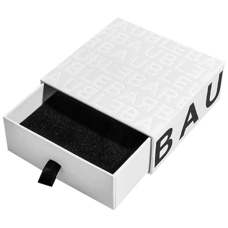 Jewelry Embossed Sleeve Rigid Drawer Box