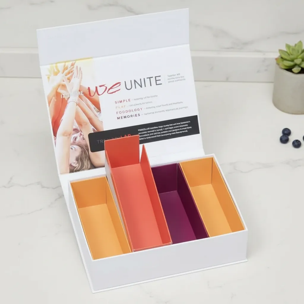 Multi-Compartment Foodology Magnetic Rigid Box