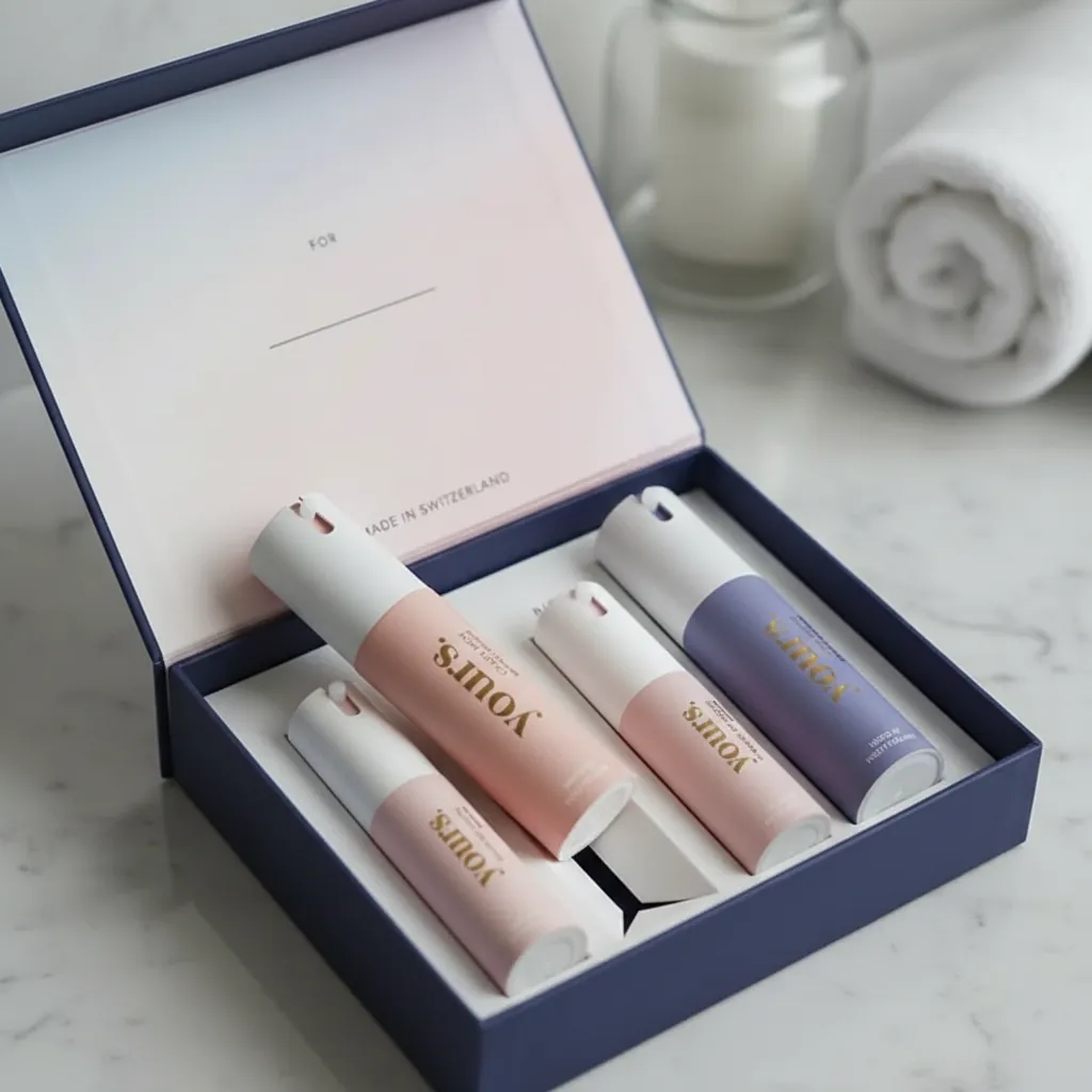Custom Skincare Set Magnetic Reveal Box 2