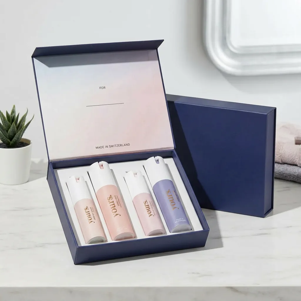 Custom Skincare Set Magnetic Reveal Box 3