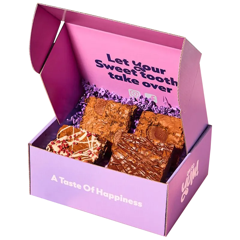 Custom Purple Corrugated Brownie Mailer Box