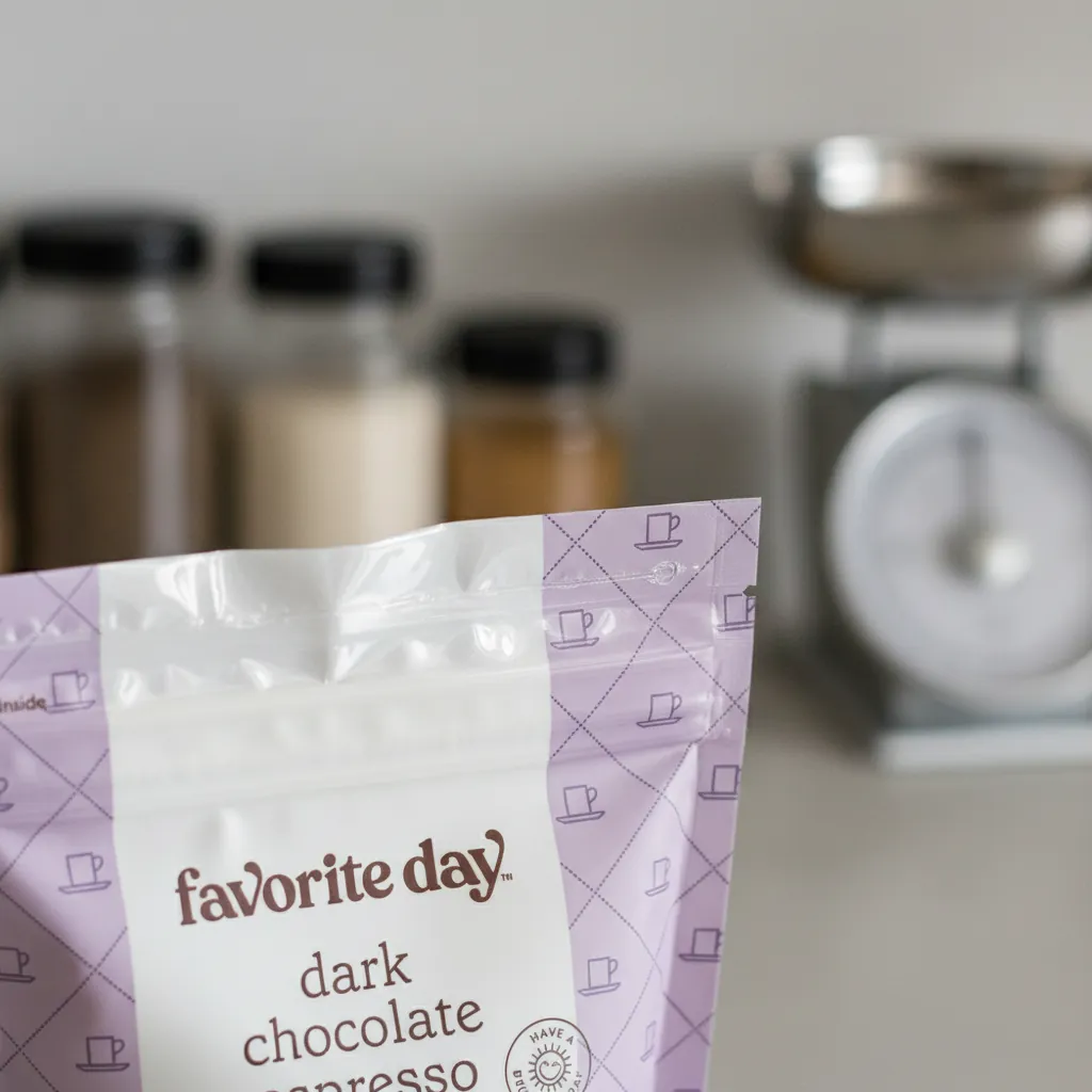 Custom White Matte Artisan Pouch for Granola 2